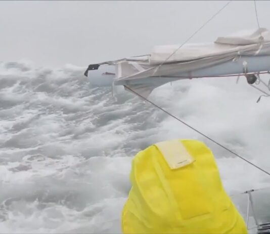 Sailing 60 knots wind on a Swan 57