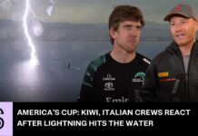 America’s Cup: Kiwi, Italian crews react after lightning hits the water