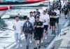 The two teams chat after the Louis Vuitton 37th America's Cup Barcelona - photo © Ricardo Pinto / America's Cup
